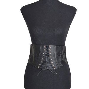 PLUS SIZE Women’s Vintage Black Elastic Underbust Corset Belt